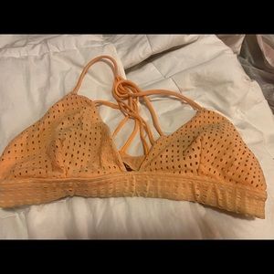 Acacia mesh bikini top - salmon color - size M